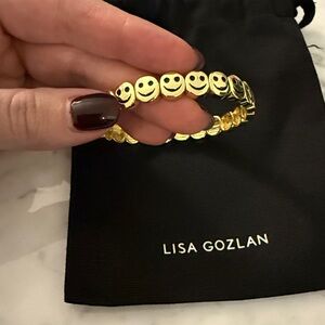 LISA GOZLAN happy face bracelet - the enamel (6”)